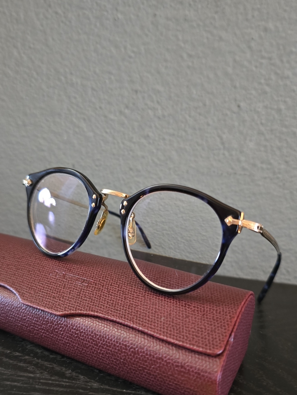 Oliver Peoples Glasses OV5184 in Dark Blue And Gold